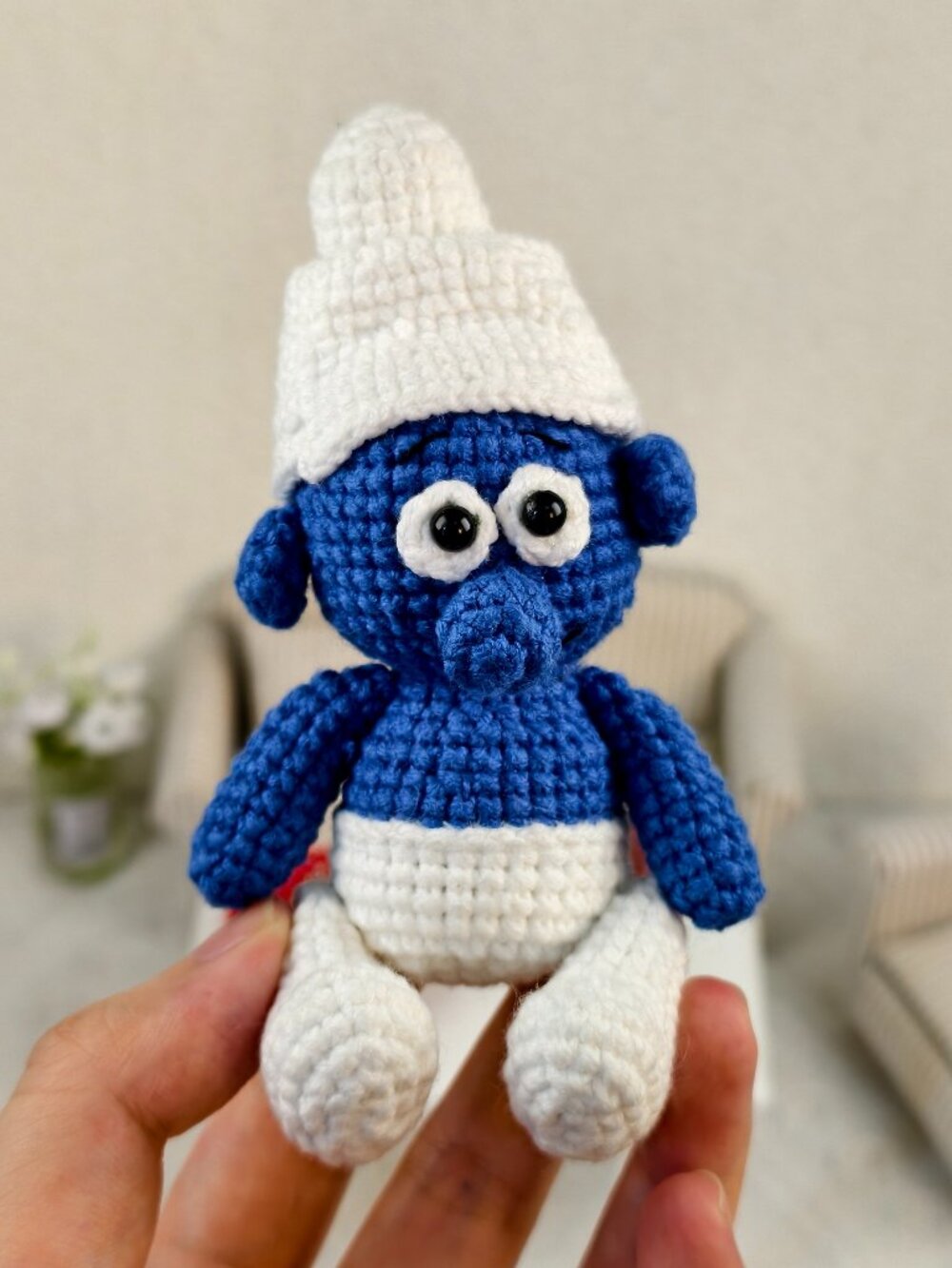 Handmade Amigurumi Crochet Smurfs Plushie